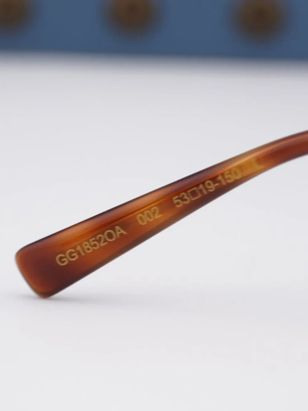 Gucci GG1852OA 002 Square Eyeglasses 53mm - Havana  / Gold